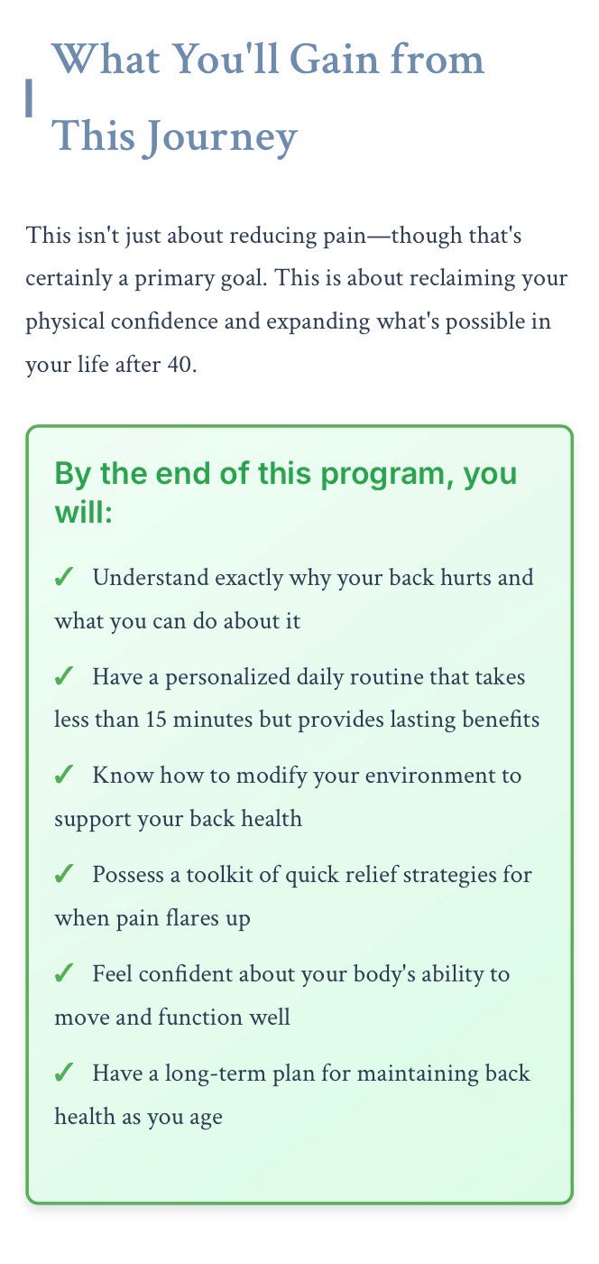 Stronger Backs After 40: Your Complete Guide to Pain-Free Living